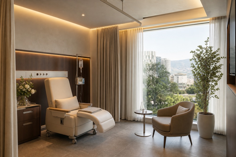 Concepto de una sala privada para pacientes